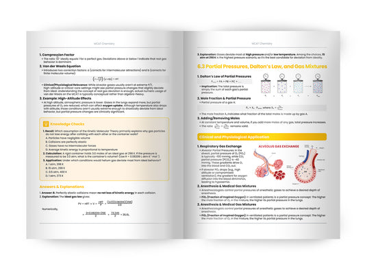 MCAT Simplified Book interior page showing MCAT Chemistry content with practice questions and diagrams
